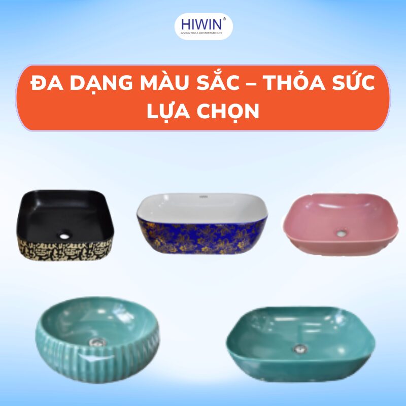 Đa dạng màu sắc phù hợp mọi phong cách nhà tắm