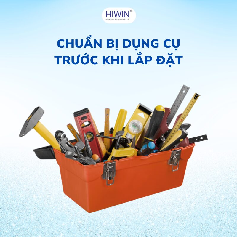 Chuẩn bị dụng cụ trước khi lắp chậu lavabo
