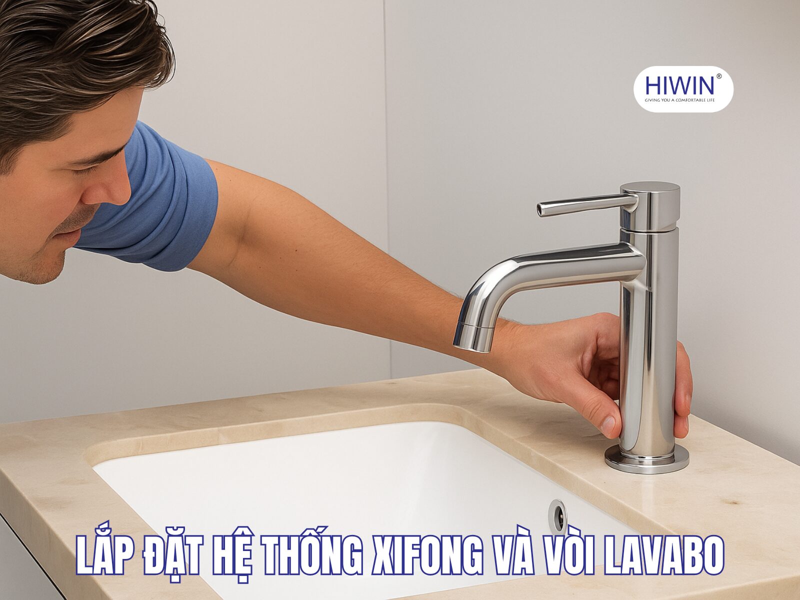 Lắp đặt hệ thống cấp thoát nước và vòi lavabo
