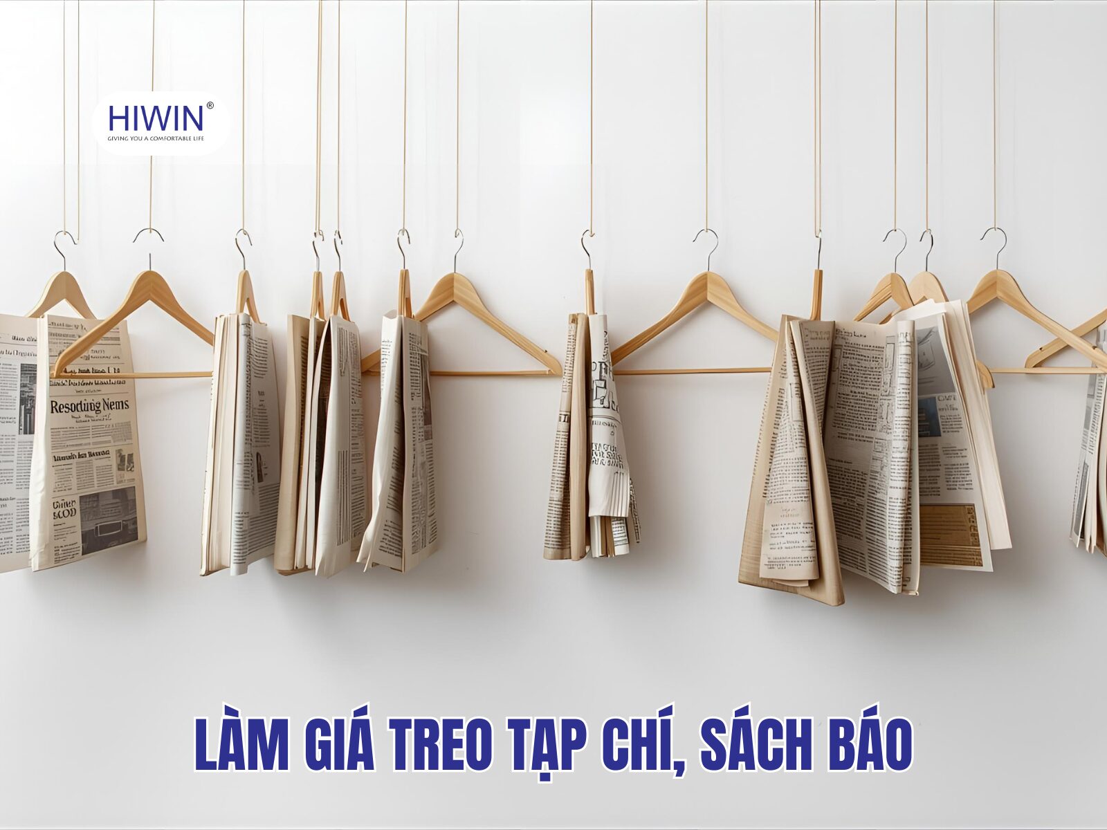 Móc treo được sử dụng để treo tạp chí, sách báo