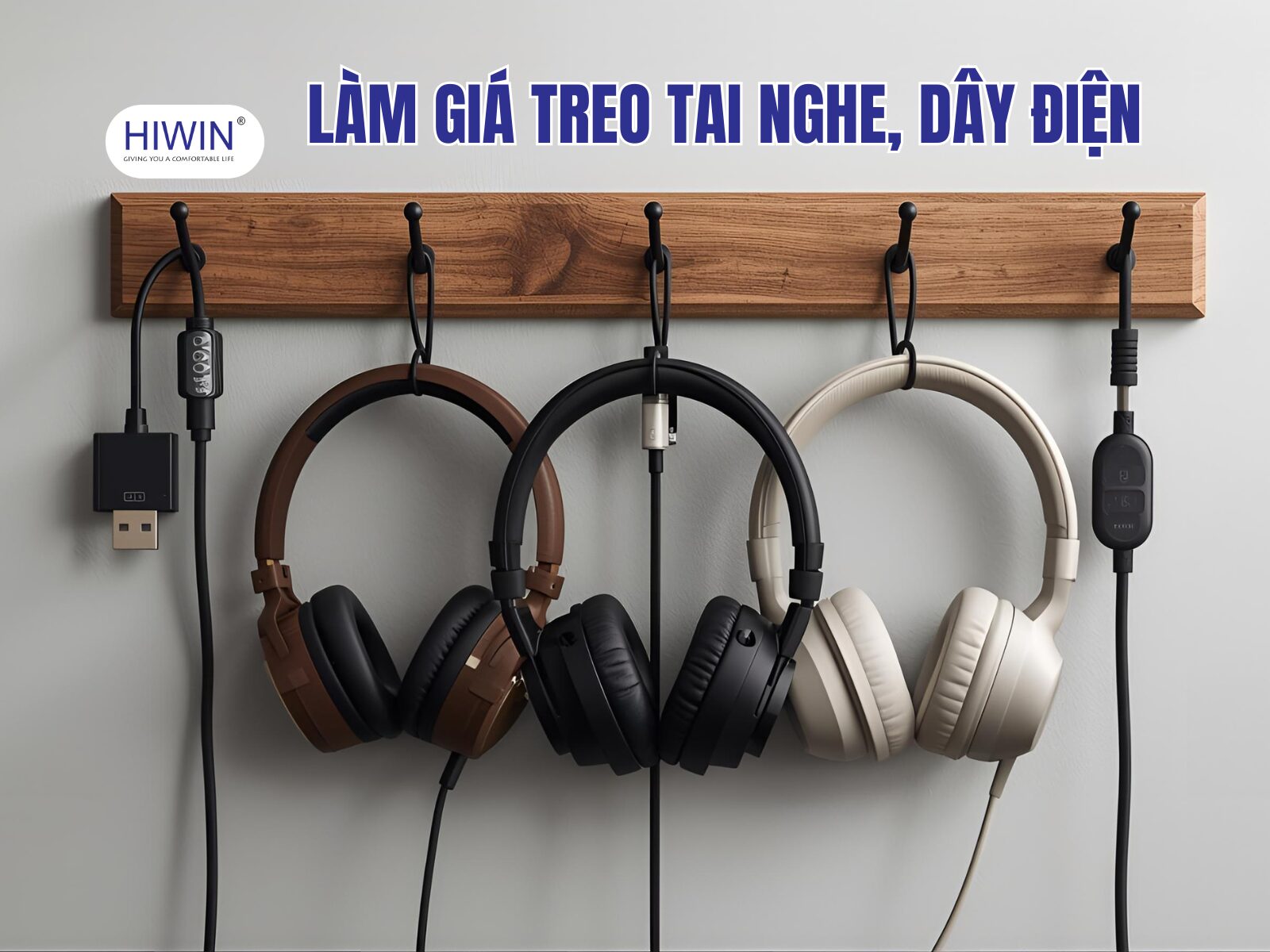 Sử dụng làm giá treo dây điện ,tai nghe gọn gàng
