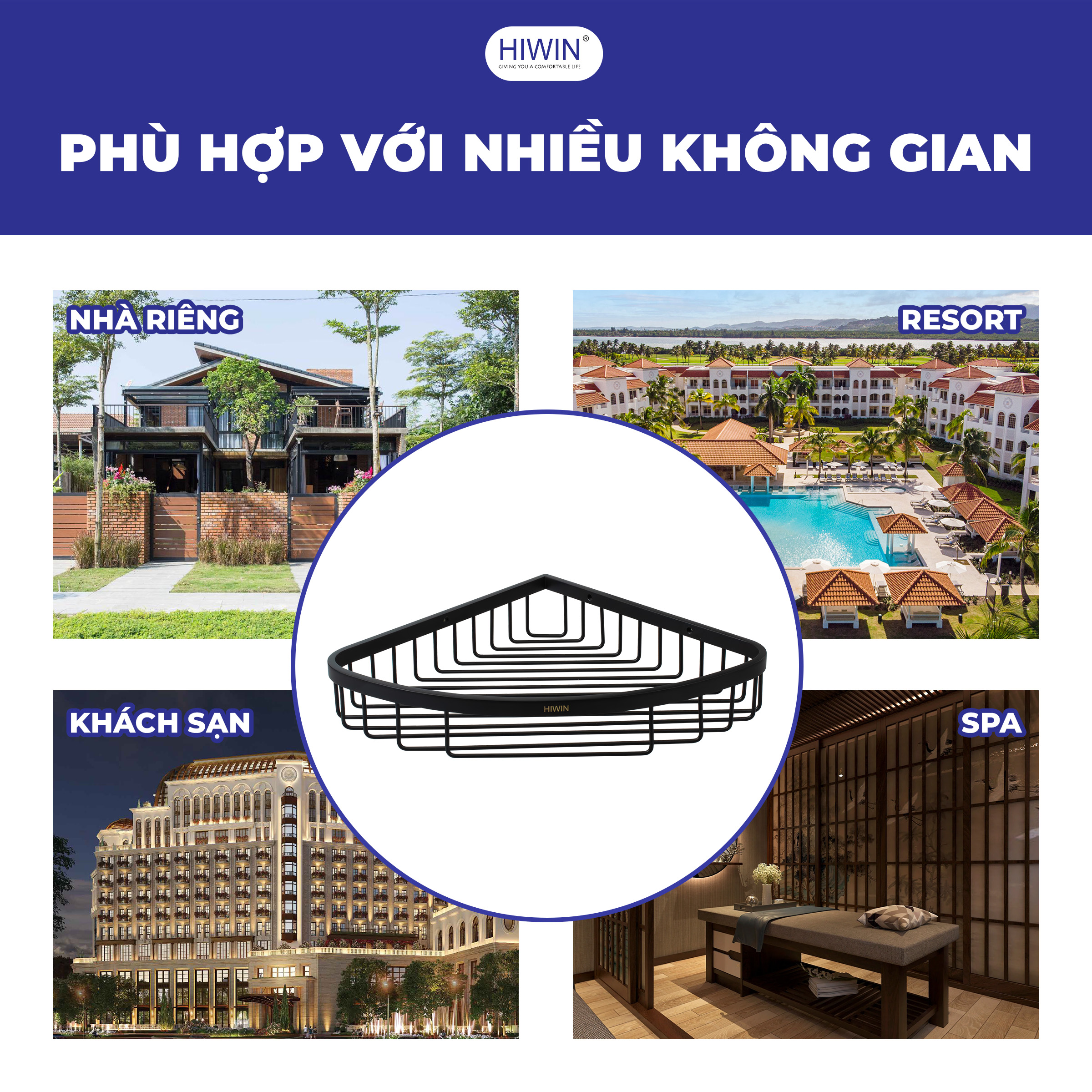 Lắp đặt dễ dàng, thích hợp nhiều không gian