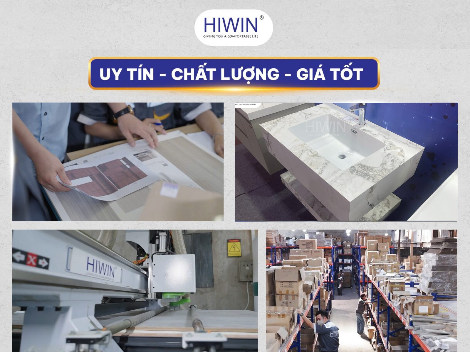 Hiwin là lựa chọn tin cậy của nhiều khách hàng khi mua bàn đá lavabo