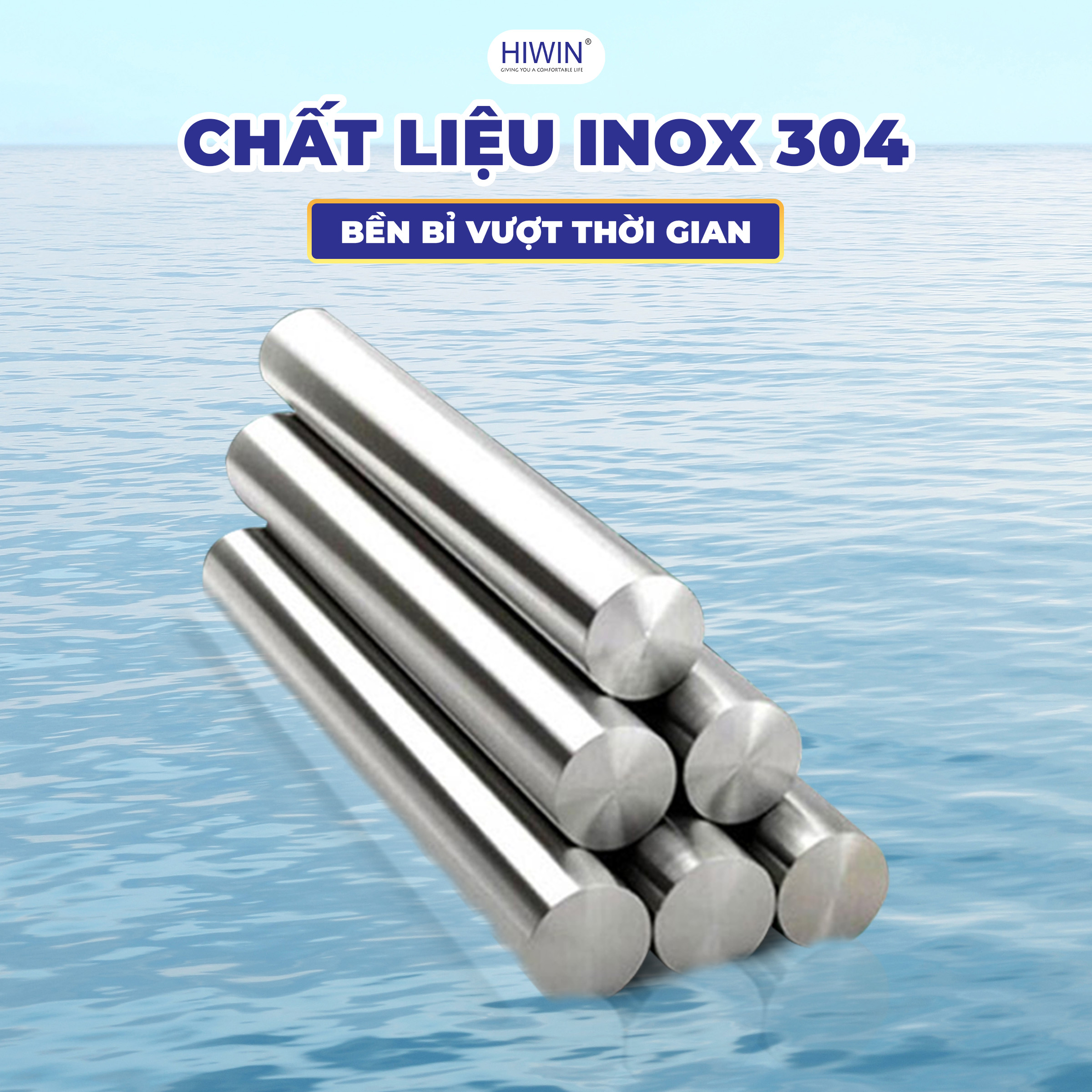 Thanh treo khăn tắm inox 304 chống gỉ sét 