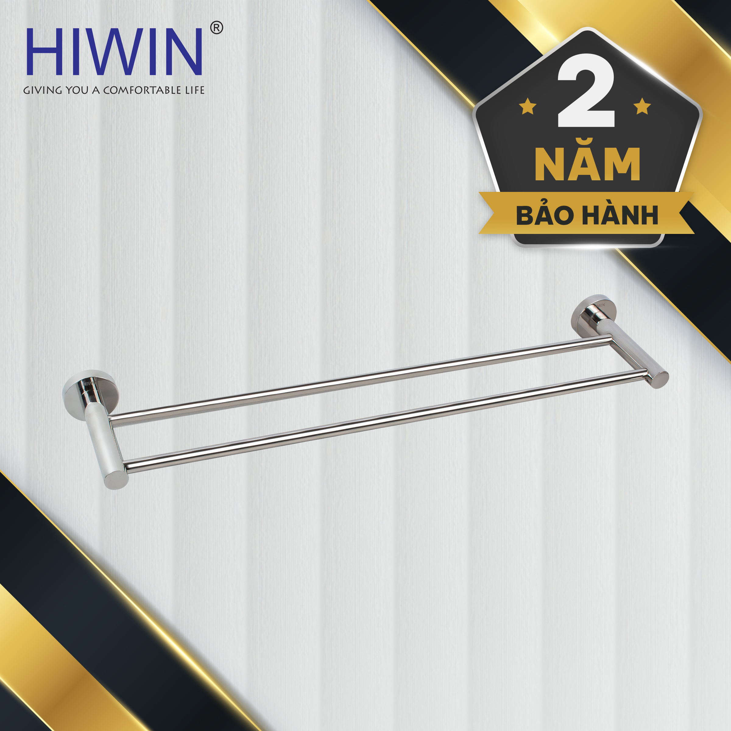 Thanh treo khăn đôi Hiwin Y-538A bảo hành 2 năm