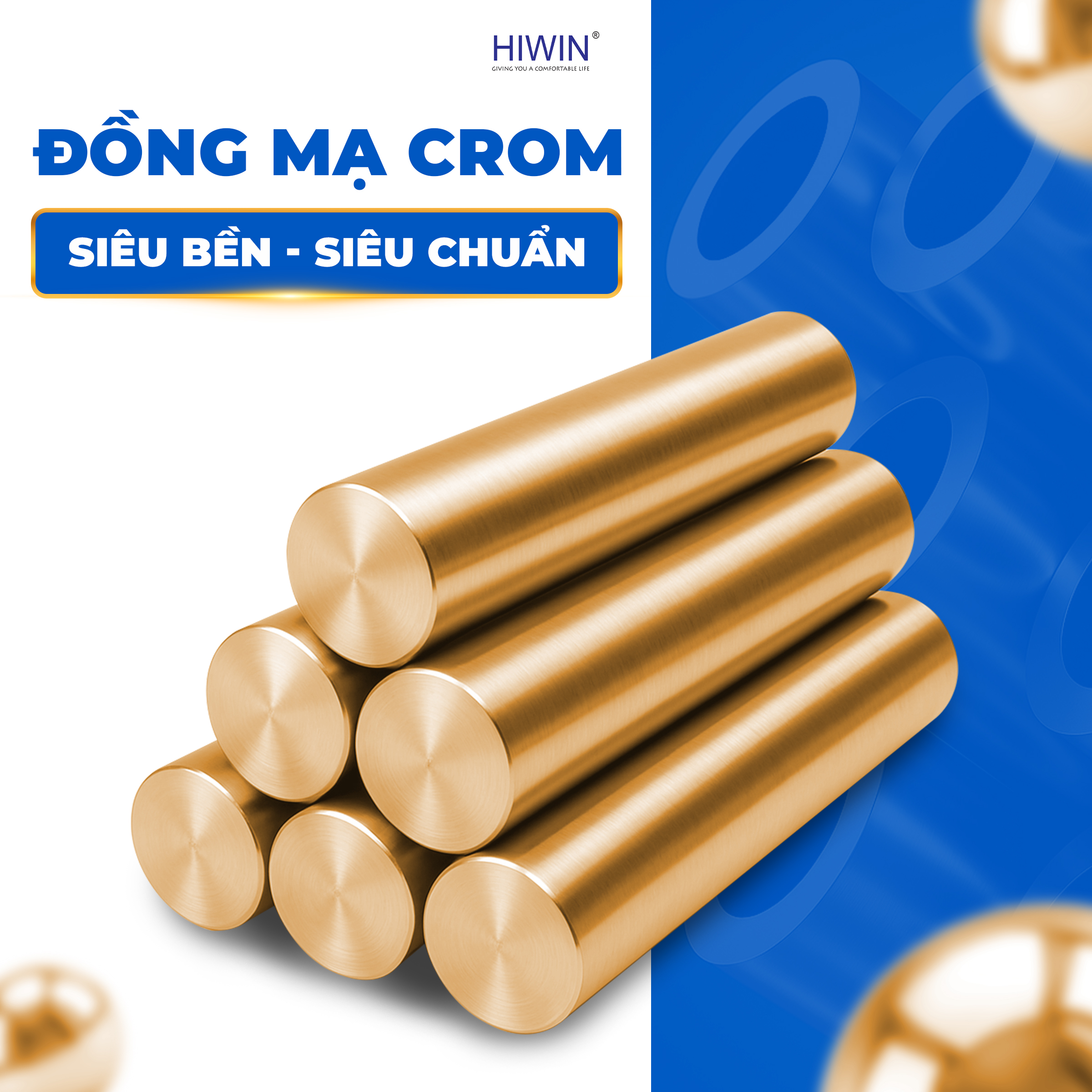 Hiwin Y-9509 được chế tác từ đồng mạ crom bền bỉ 