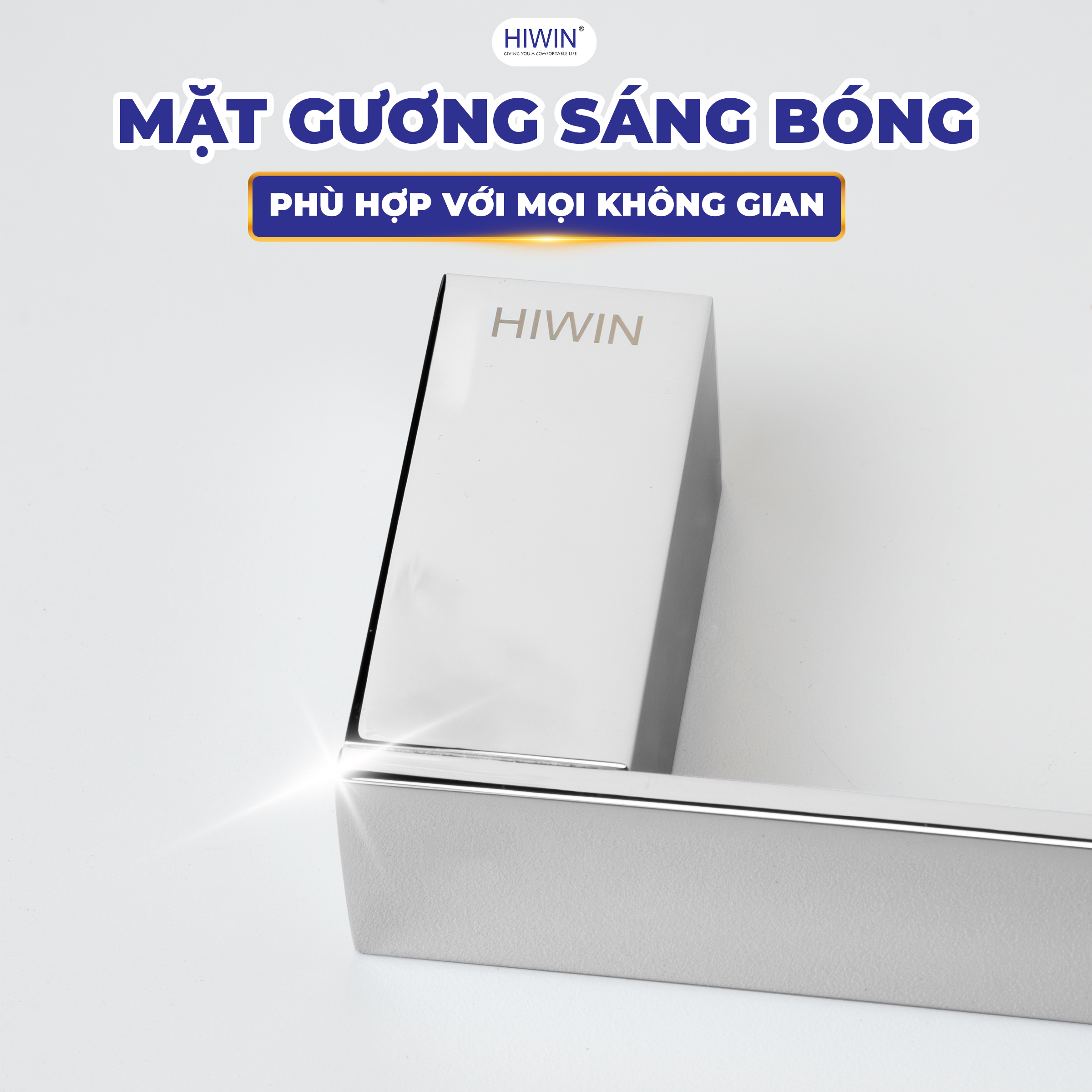 Bề mặt xử lý gương sáng bóng, hiện đại  