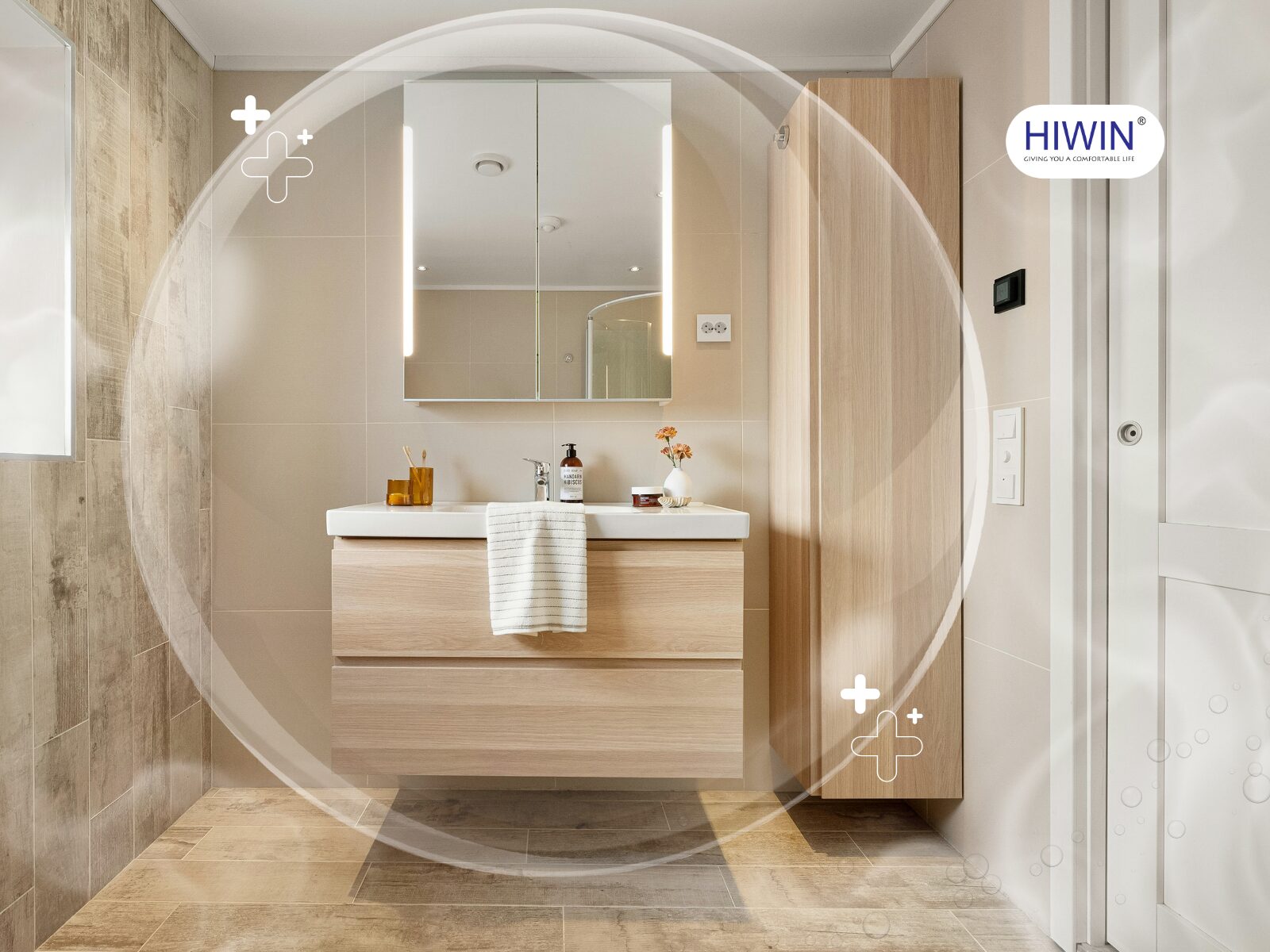 Tủ nhựa lavabo vẫn giữ được vẻ đẹp dù đặt trong môi trường ẩm ướt