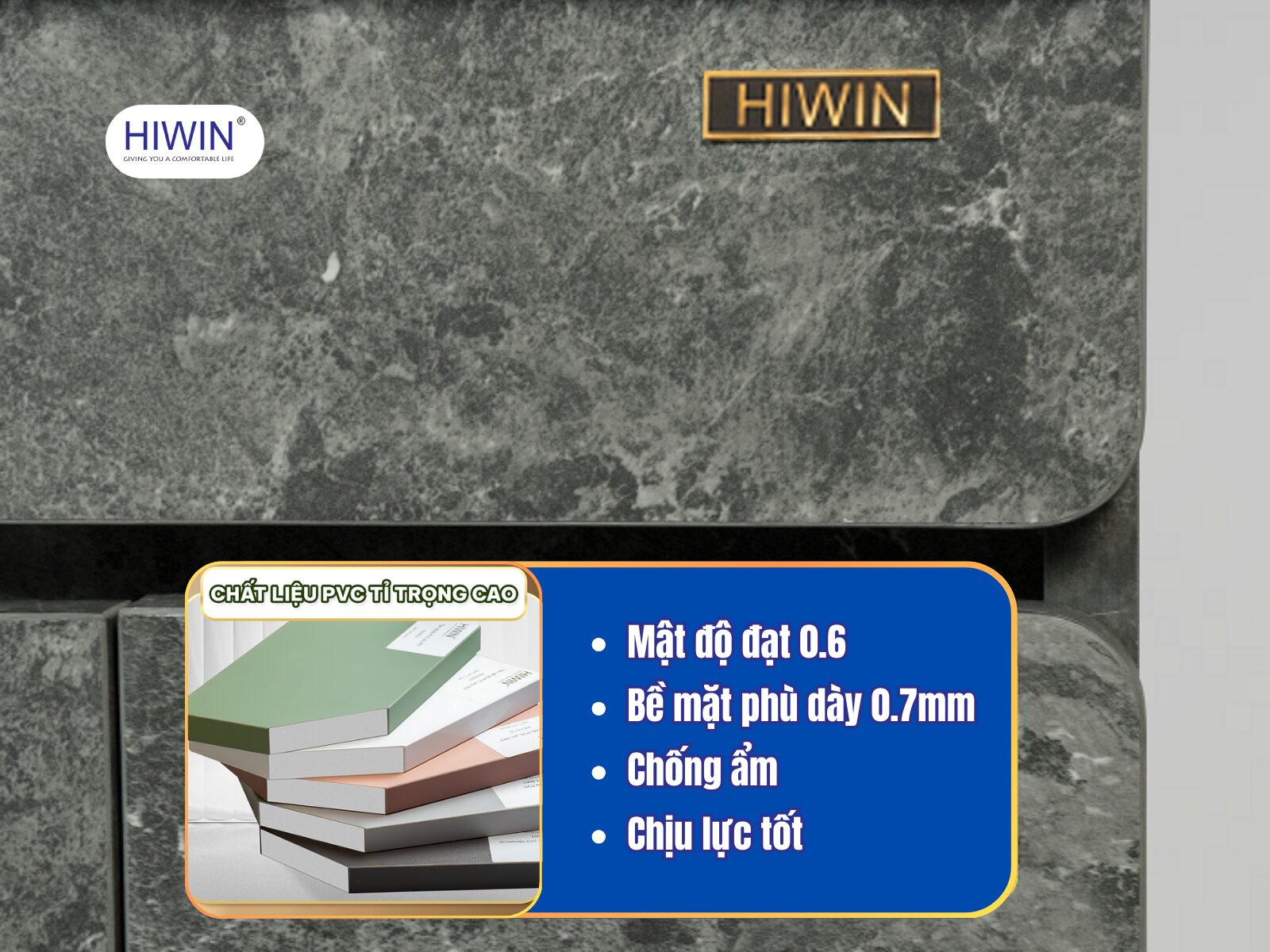 Hiwin sử dụng chất liệu nhựa PVC mật độ cao