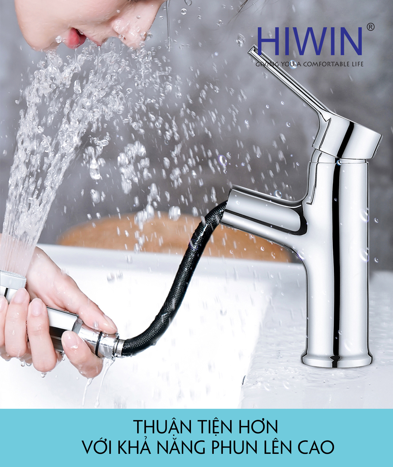 Vị trí lắp đặt đa dạng với khả năng phun lên cao