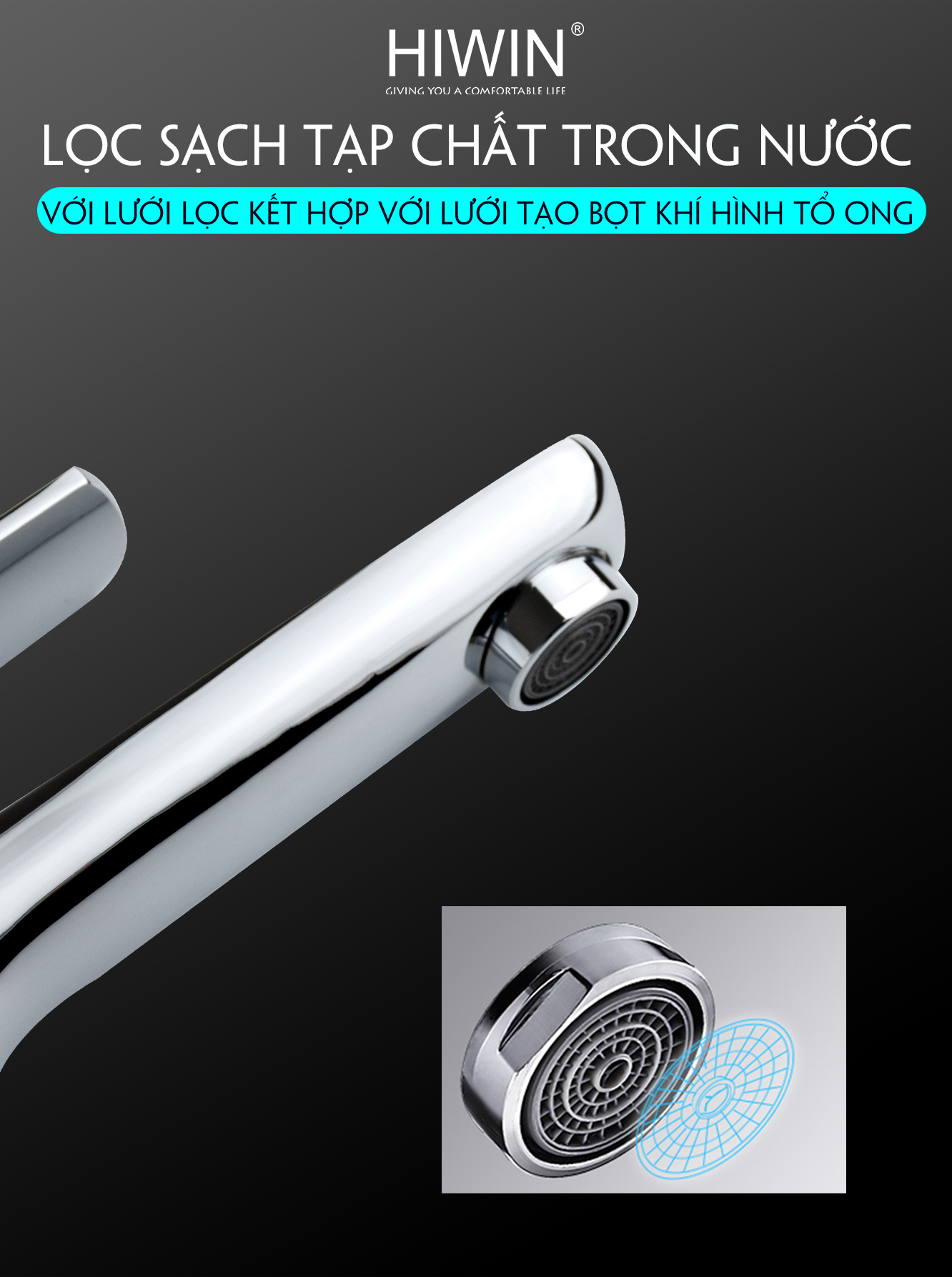 Lưới tạo bọt khí lọc sạch tạp chất trong nước