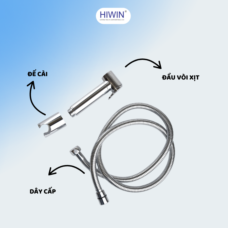 Đầu vòi – Tay bóp – Dây dẫn nước, tất cả đều được hoàn thiện tỉ mỉ