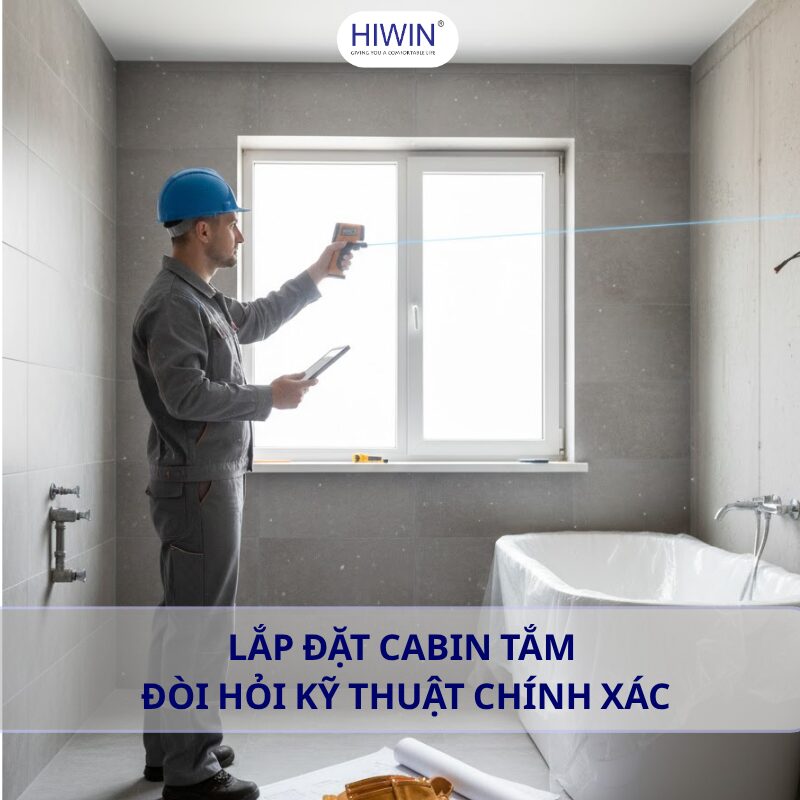 Lắp đặt cabin tắm cần kỹ thuật chính xác