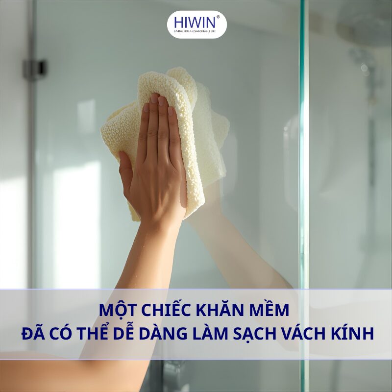 Dễ dàng làm sạch cabin tắm với chỉ 1 chiếc khăn