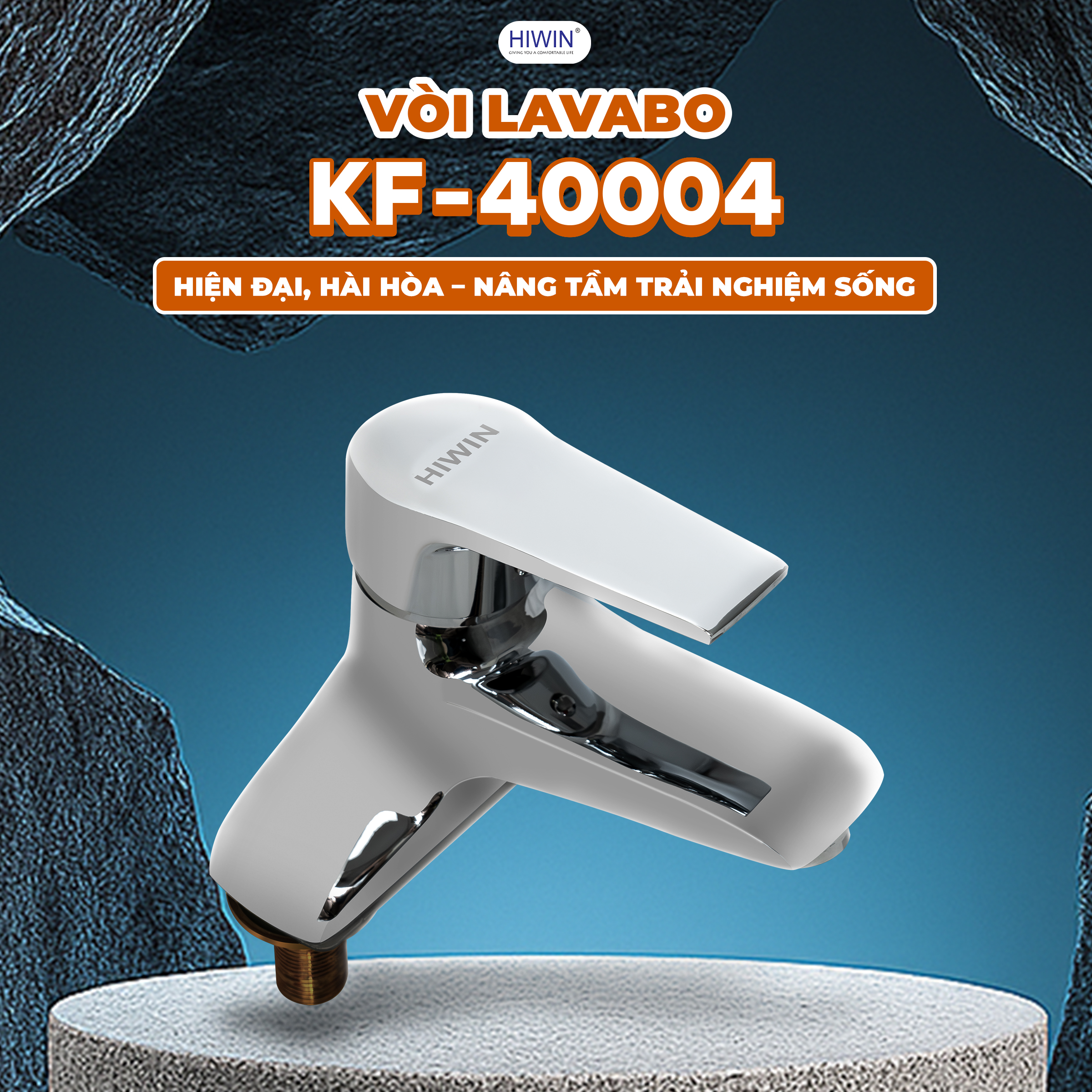 Hiwin KF-40004 thiết kế tinh gọn, hiện đại cho phòng tắm sang trọng