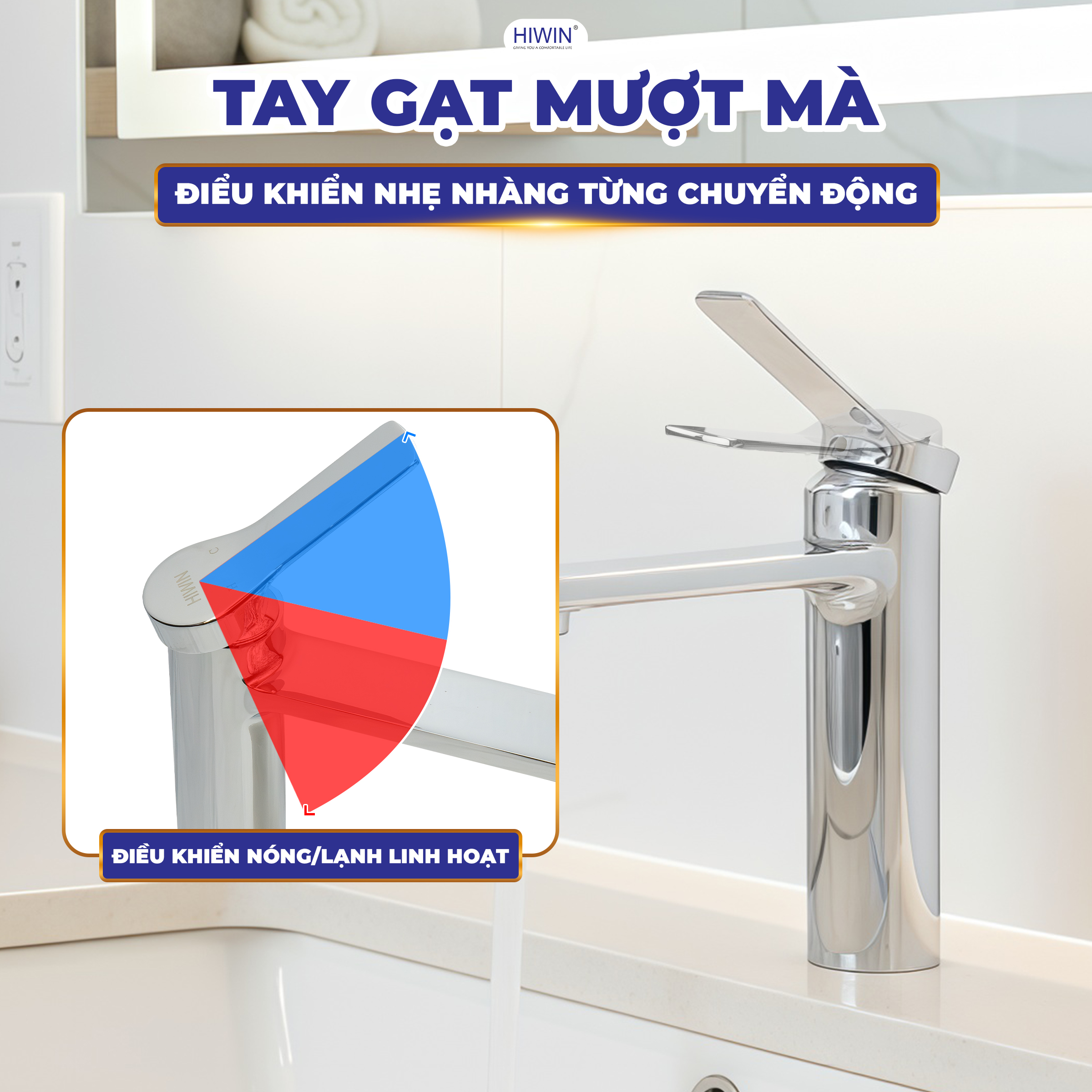 Tính năng nổi bật của bộ vòi nước bồn rửa mặt Hiwin KF-2101