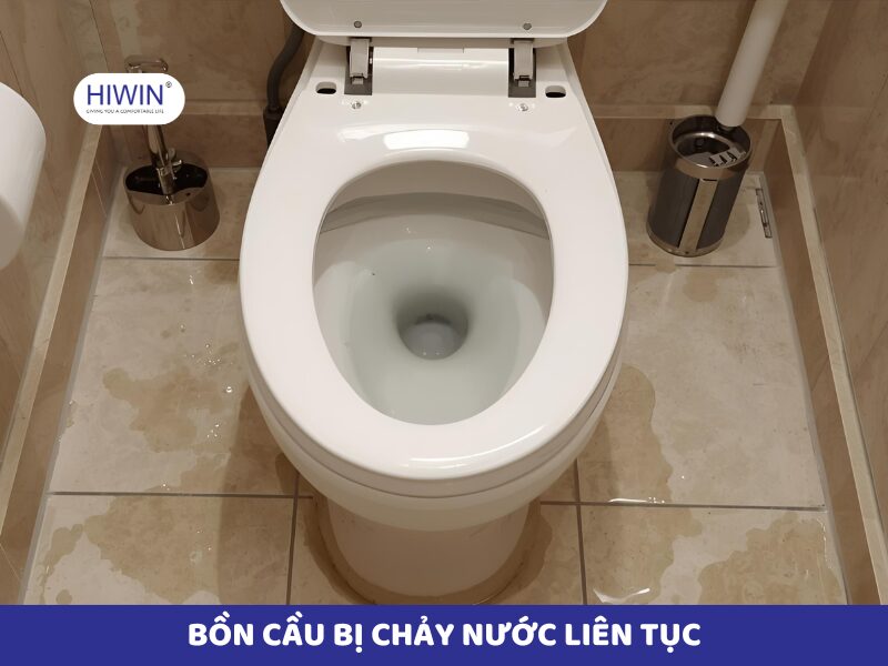 Bồn cầu bị chảy nước liên tục gây nên tình trạng tốn nước