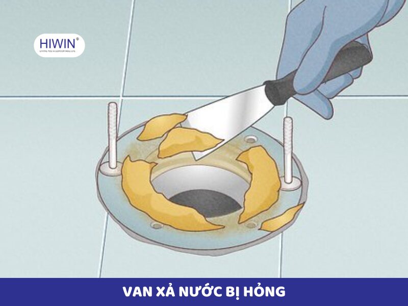 Bồn cầu bị xả nước liên tục do gioăng cao su bị mòn