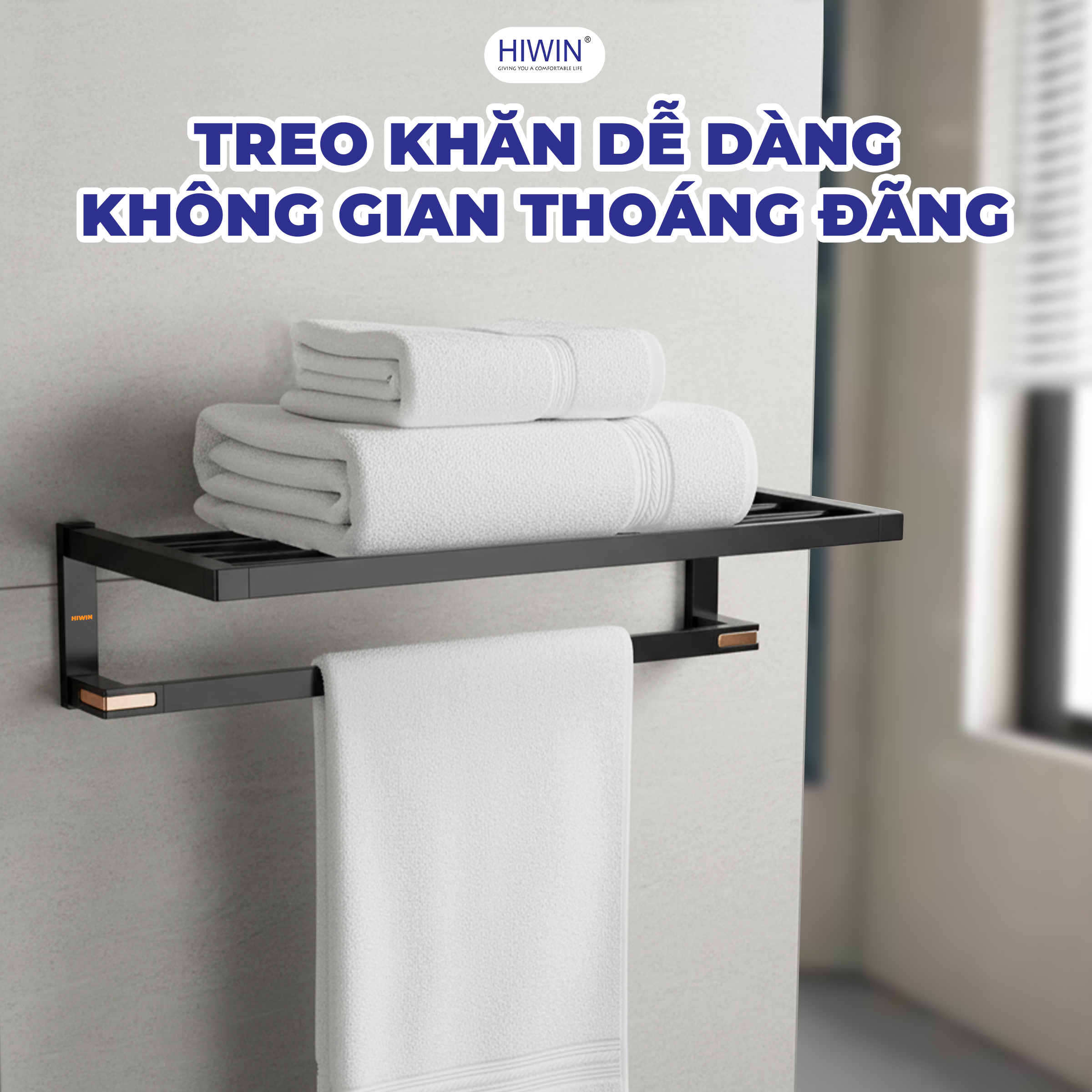 Y-7611BL treo, vắt và để đồ tiện dụng trong phòng tắm