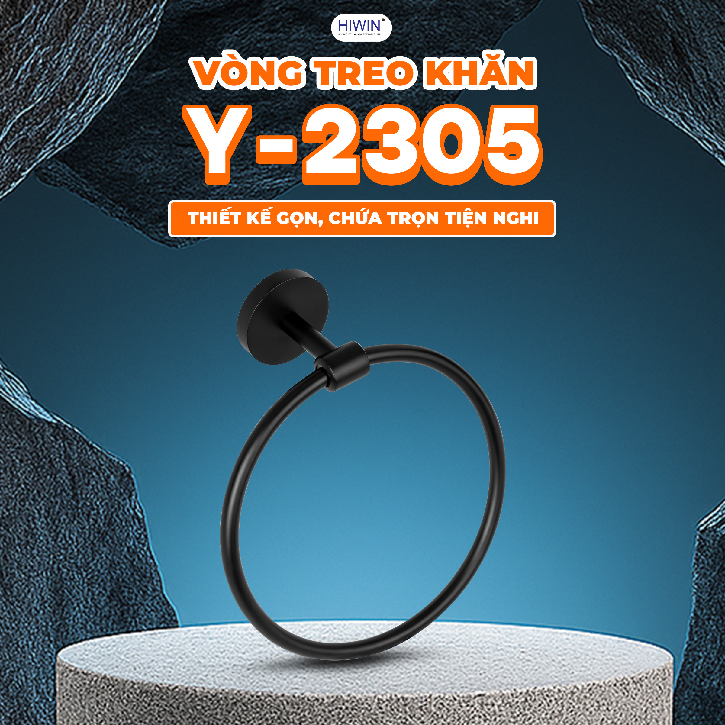Móc vòng tròn treo khăn Hiwin Y-2305 thiết kế gọn gàng