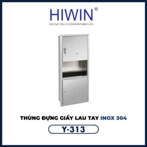 Hộp giấy kèm thùng rác âm tường Hiwin Y-313B