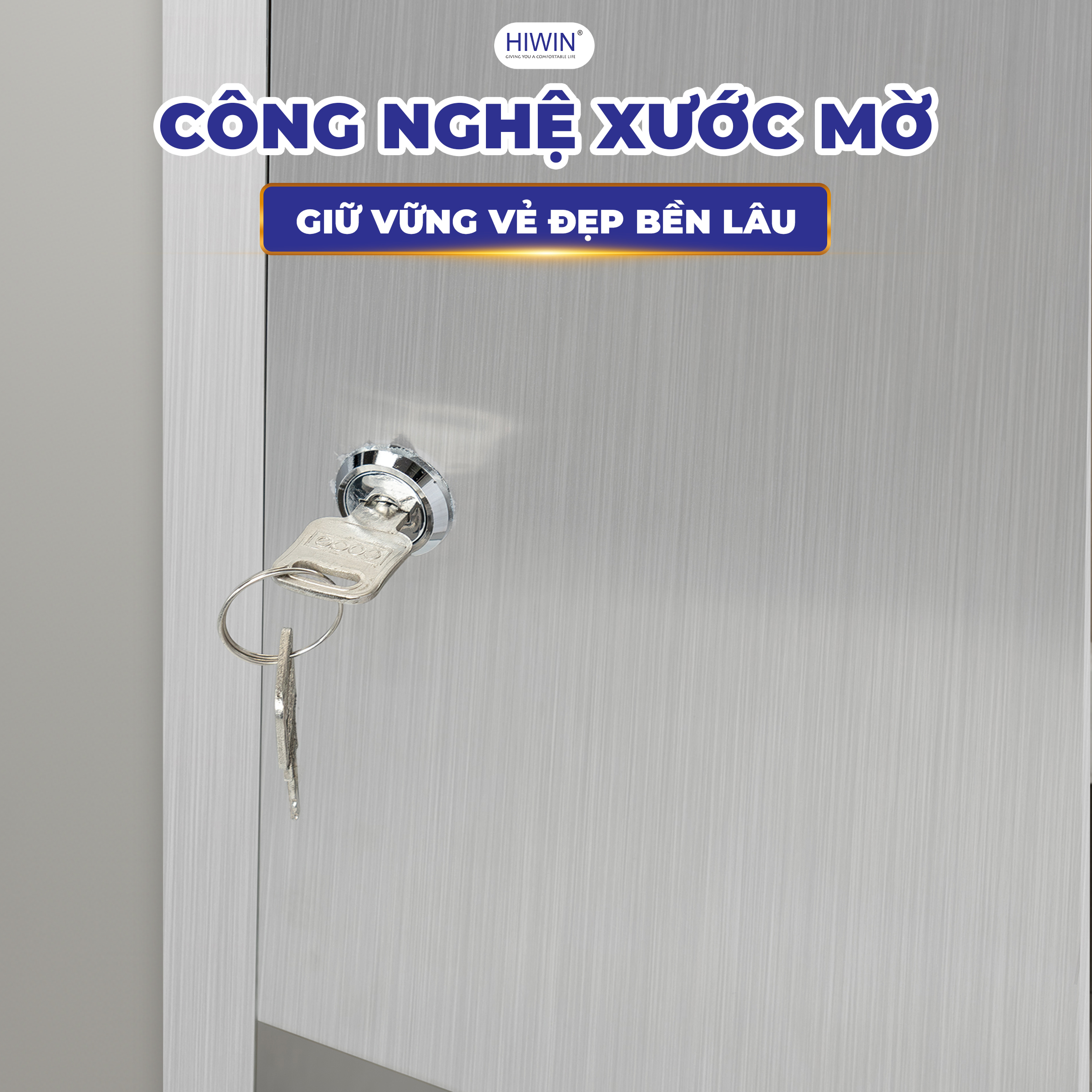 Hộp giấy kèm thùng rác âm tường Hiwin Y-313B có bề mặt xước mờ