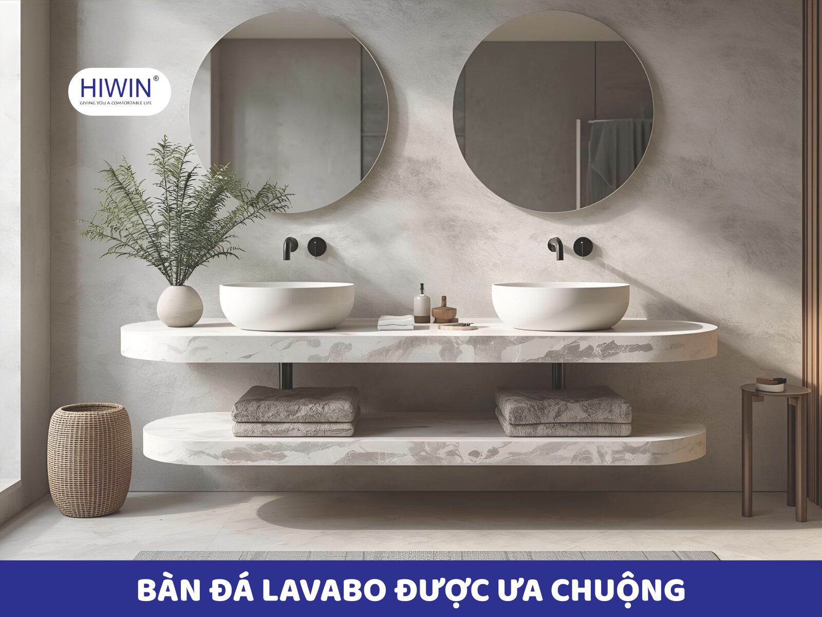 Các mẫu bàn đá lavabo sang trọng, hiện đại được ưa chuộng
