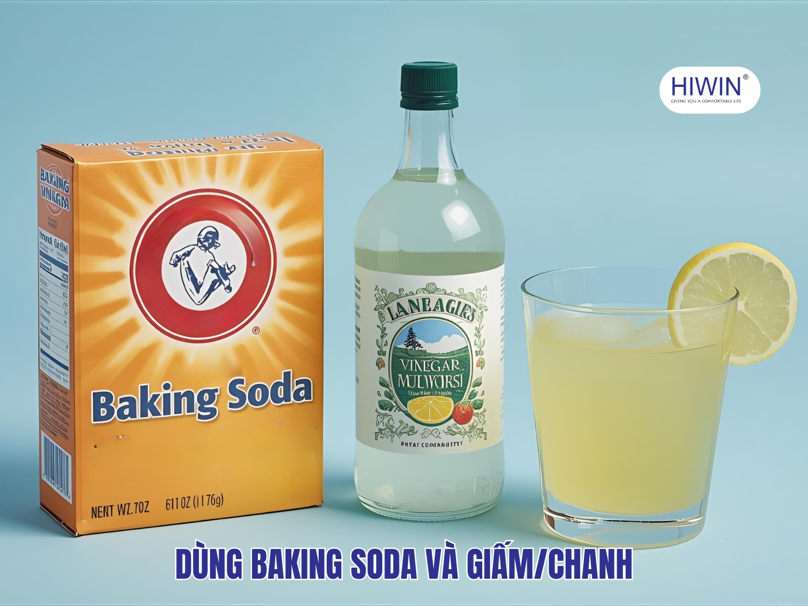 Hỗn hợp baking soda với giấm hoặc chanh giúp đẩy nhanh quá trình phân rã