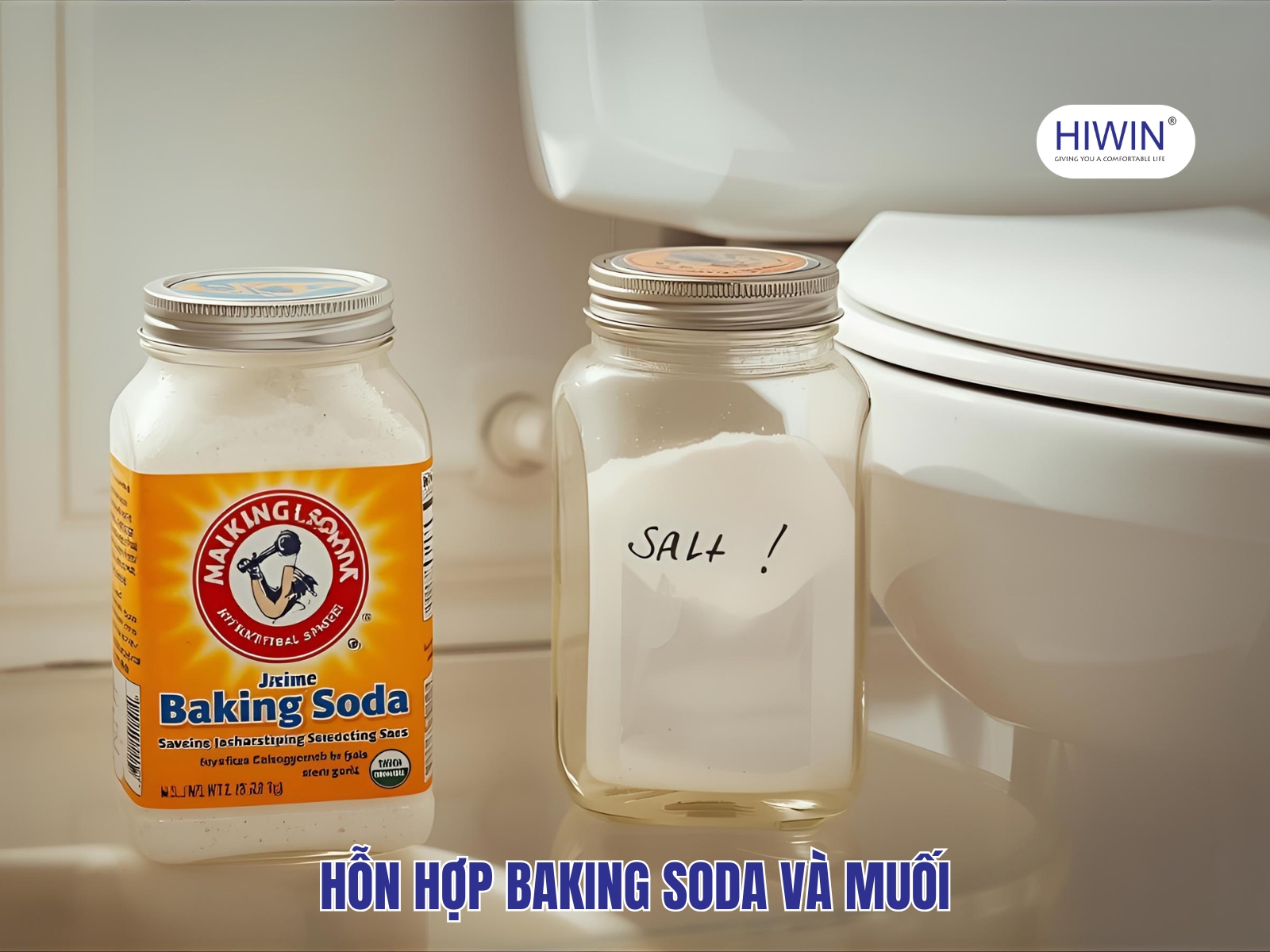 Thông tắc bồn cầu bằng baking soda và muối là cách được nhiều người áp dụng