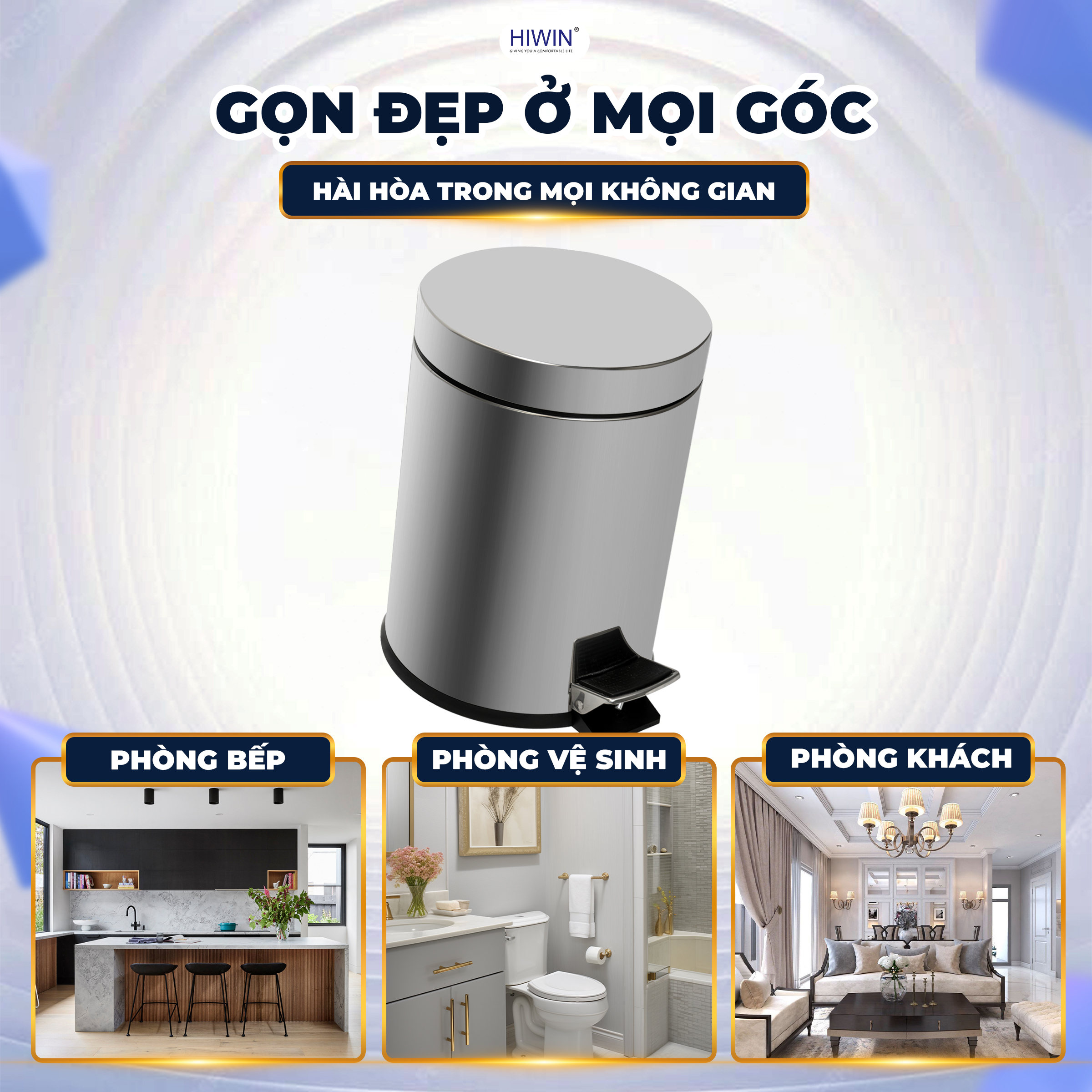 Vị trí phù hợp của thùng rác Y-5018-5