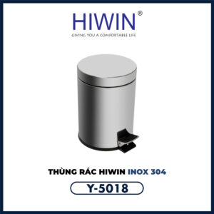 Thùng rác inox Hiwin Y-5018-5L đạp chân cao cấp