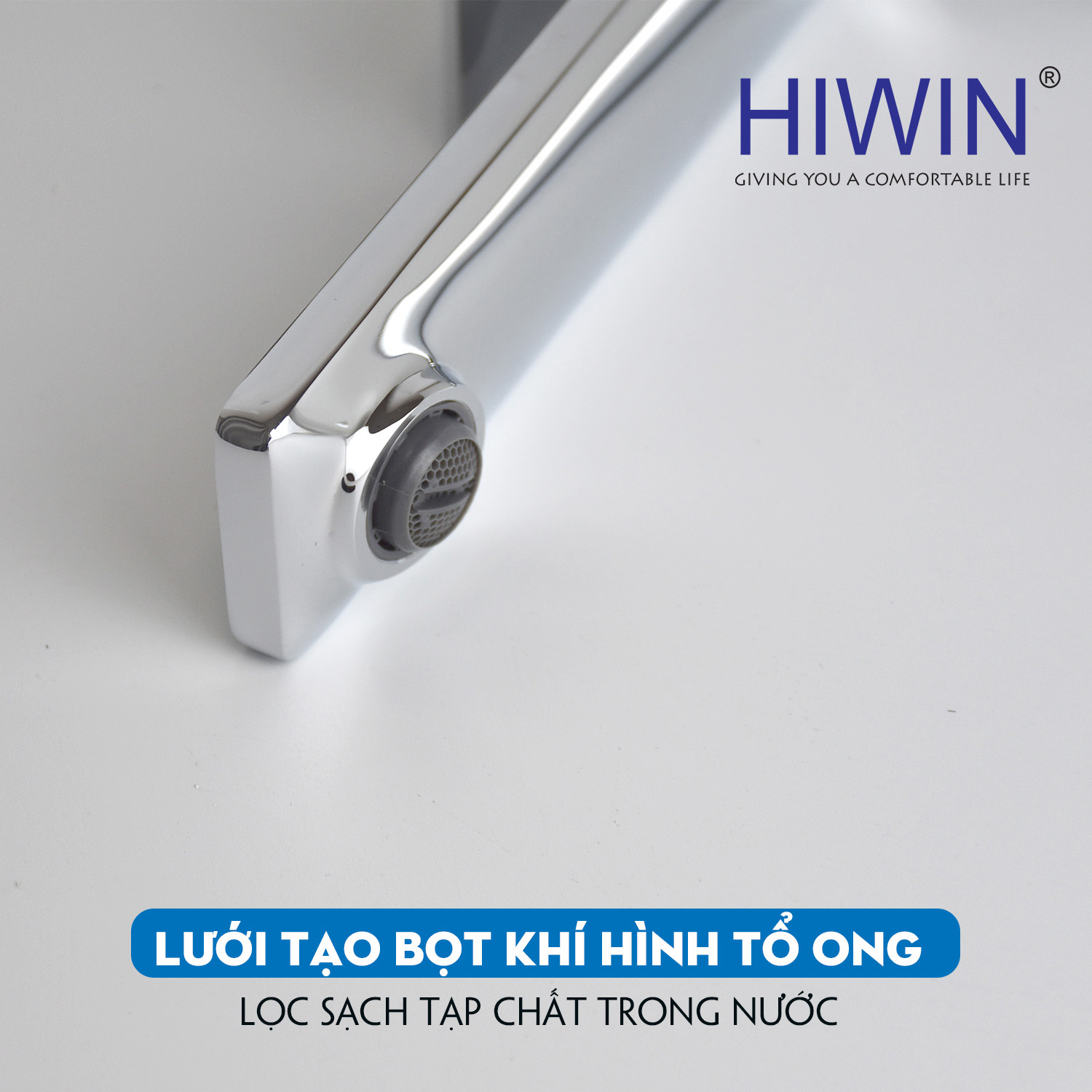 Tích hợp lưới tạo bọt giúp dòng nước êm, tiết kiệm nước