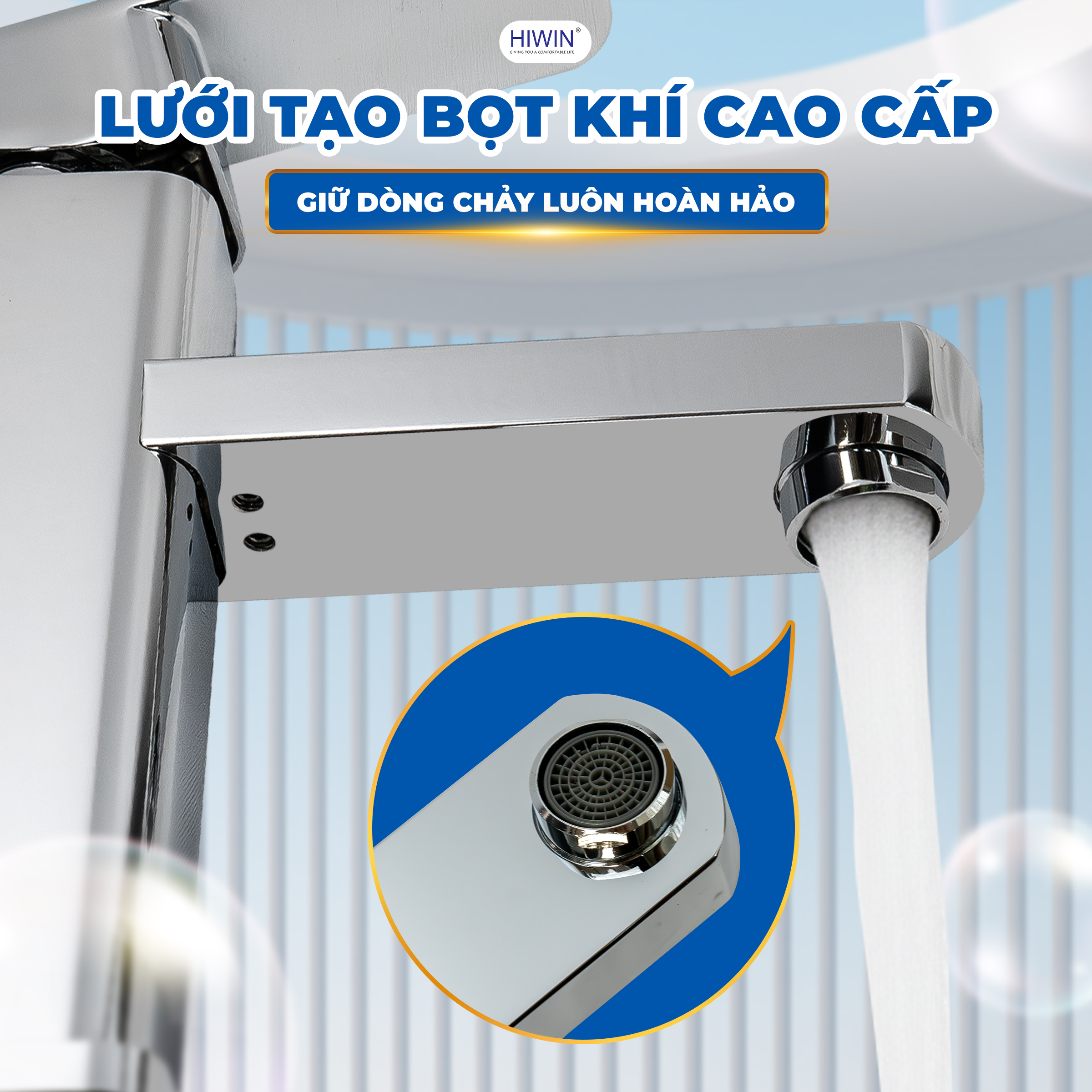 Lưới bọt khí thông minh tiết kiệm nước và giảm tiếng ồn hiệu quả