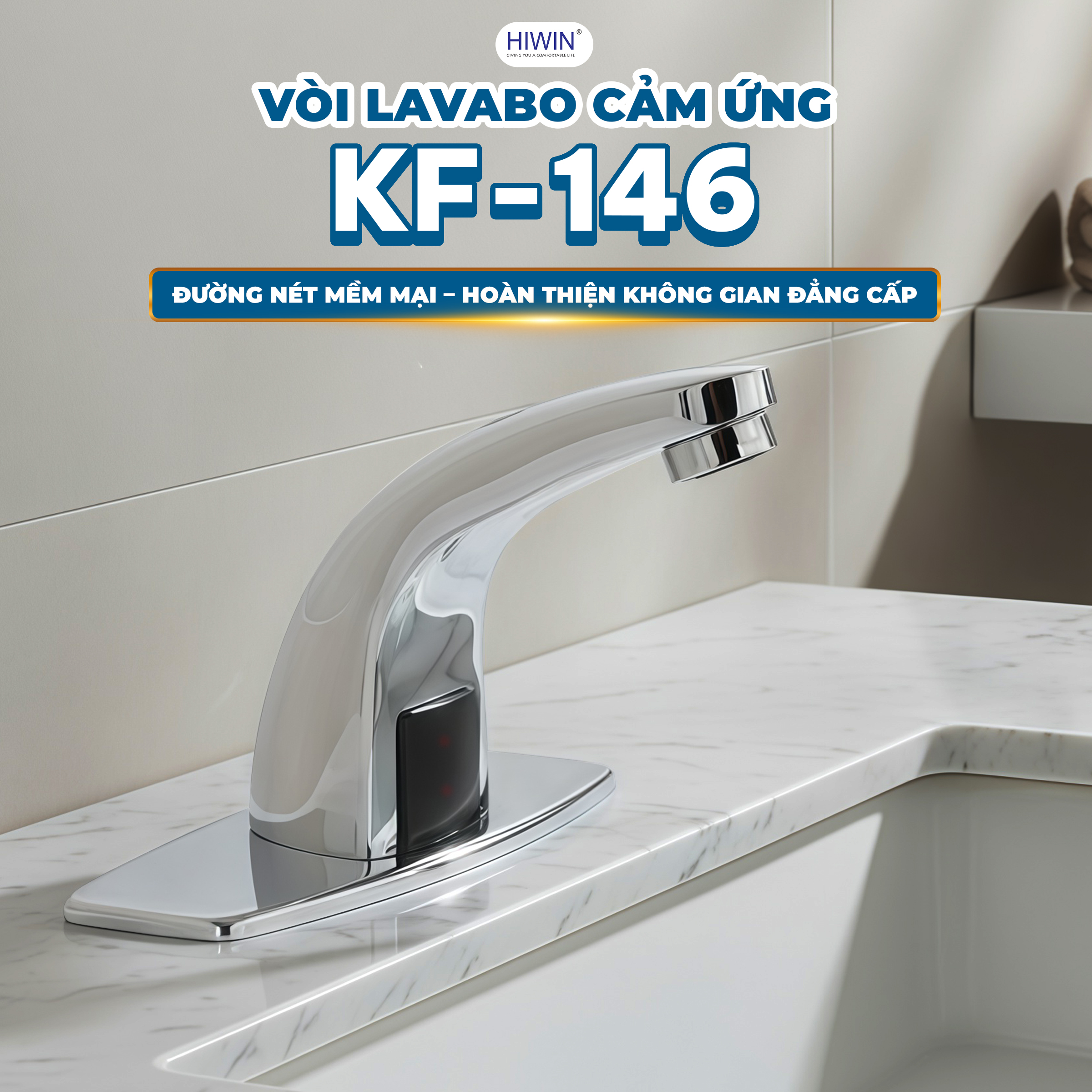 Thiết kế nhỏ gọn dễ lắp đặt, phù hợp mọi kiểu lavabo