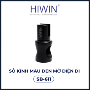 Sỏ kính SB-611 màu đen mờ điện di inox 304 cao cấp cho vách tắm kính Hiwin