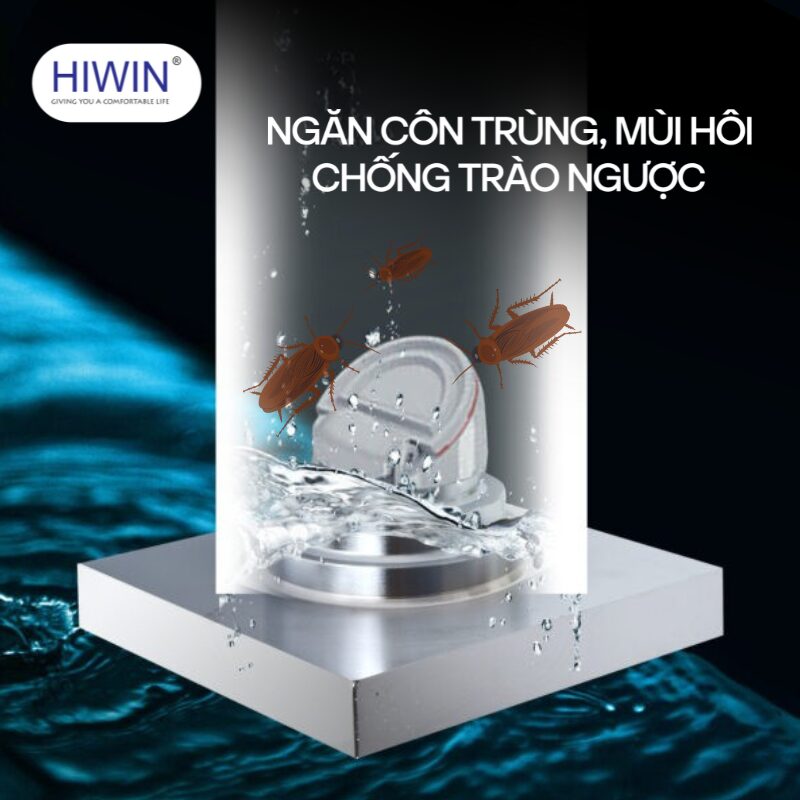 Cơ chế ngõng trọng lực ngăn mùi, côn trùng và nước trào ngược hiệu quả