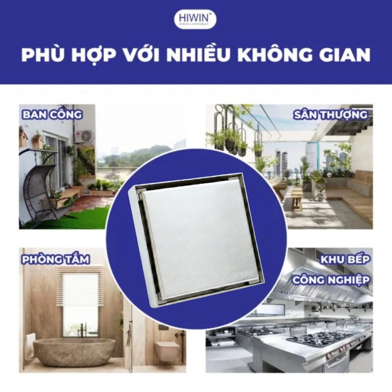 Thoát sàn FD-T112 phù hợp nhà tắm, ban công, khách sạn và căn hộ cao cấp