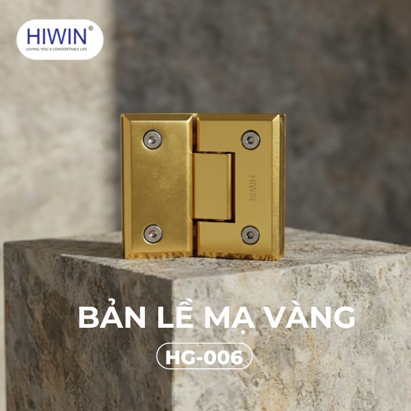 Bản lề mạ vàng cabin tắm Hiwin HG-006 lệch