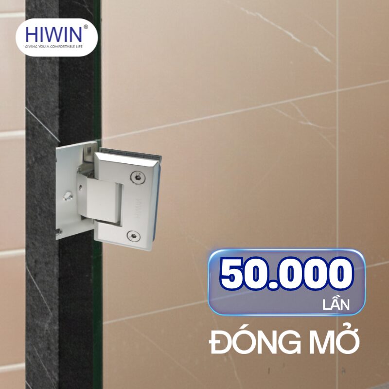 Bản lề chịu tải hơn 50kg, vận hành ổn định trên 50000 lần đóng mở 