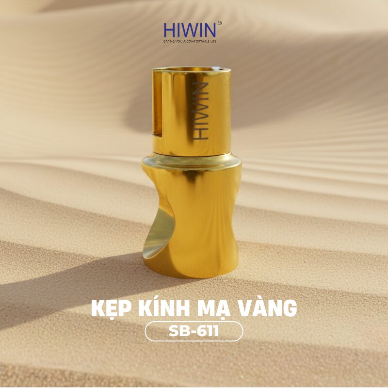 Kẹp kính cabin tắm Hiwin SB-611 mạ vàng sang trọng