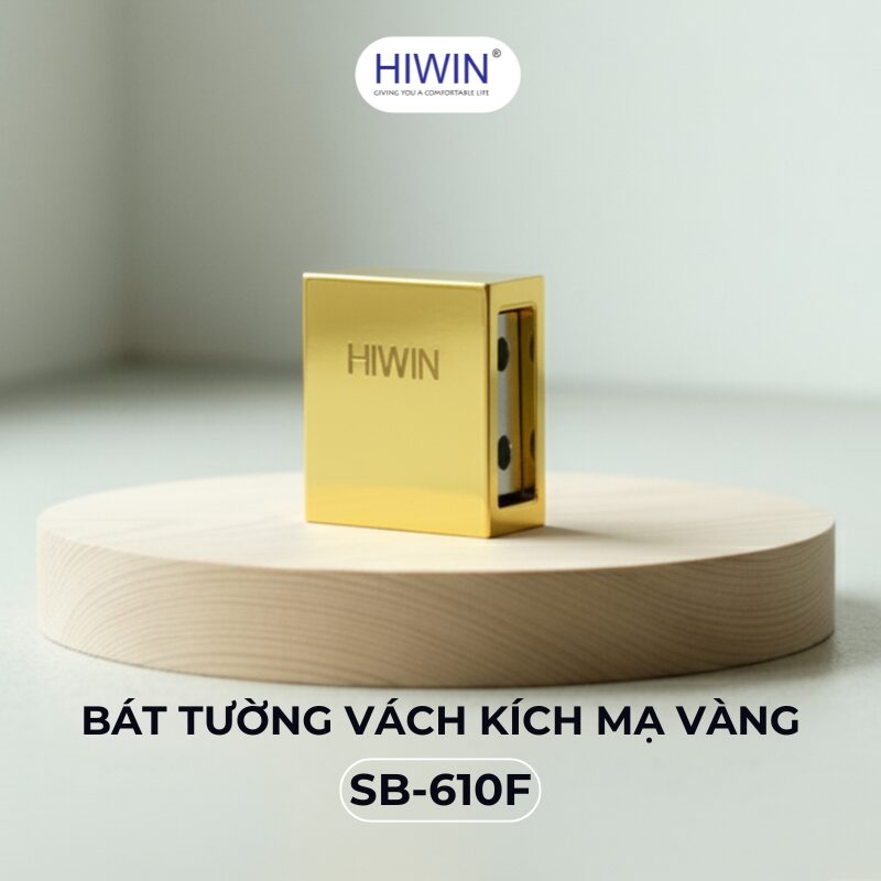Bát tường ống 10x30 vách tắm kính SB-610F màu vàng