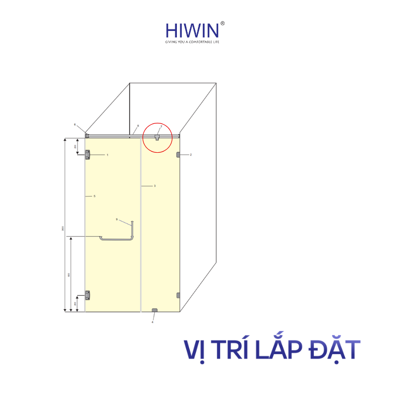 Lắp đặt sỏ kính SB-611 tại giằng trên vách kính