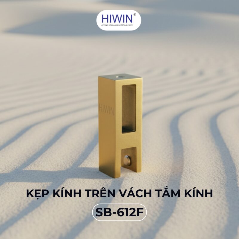 Kẹp kính trên cabin tắm ống 10×30 Hiwin SB-612F Màu vàng