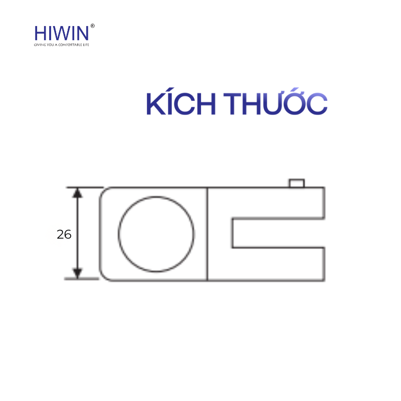 Kích thước sỏ kính SB-611 cao 26mm