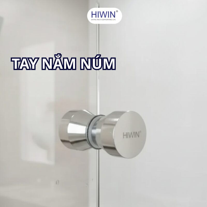 tay nắm cửa cabin tắm kính núm inox 304 hiwin nhỏ gọn tinh tế