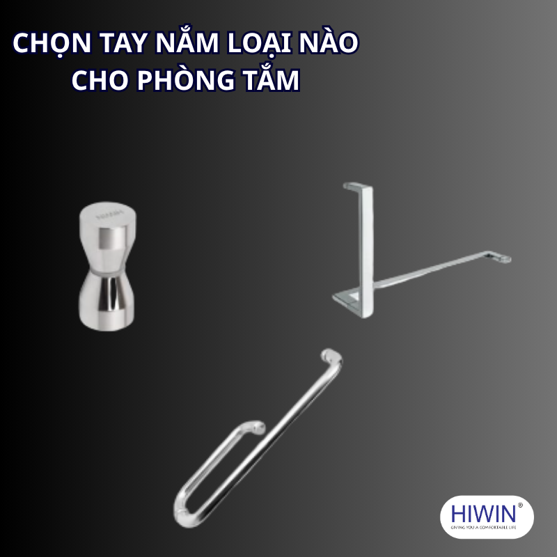 lựa chọn tay nắm vách tắm kính phù hợp từng phòng tắm