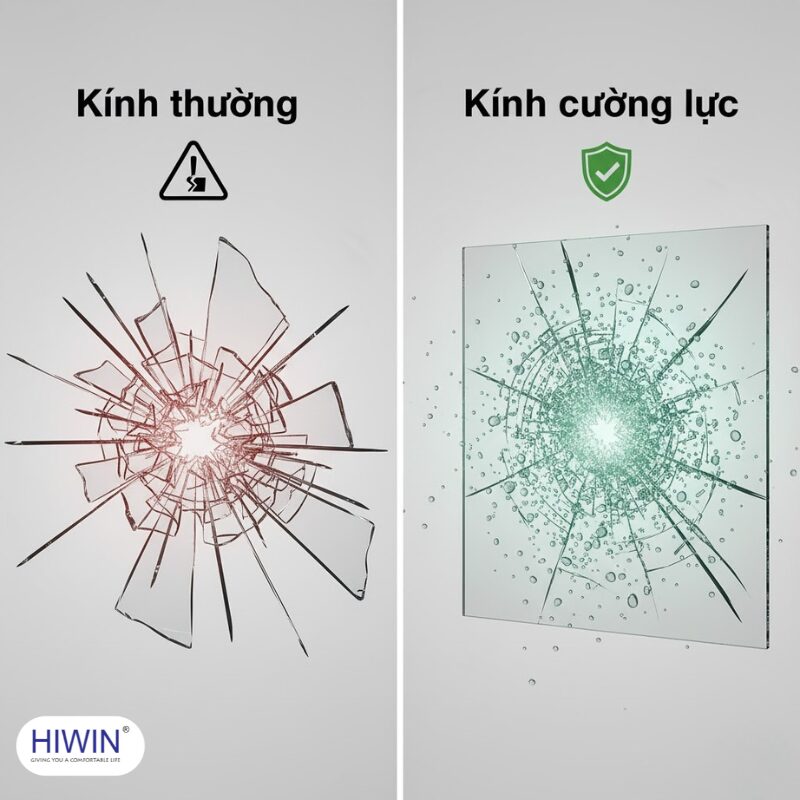 So sánh an toàn – kính cường lực vs kính thường