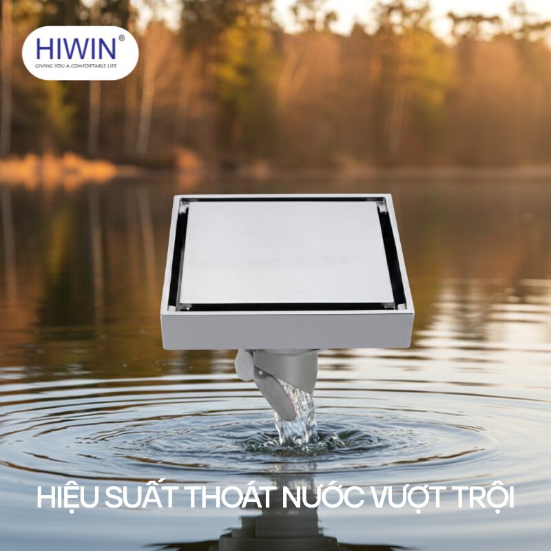 Thoát sàn FD-T112 thoát nước nhanh, hạn chế đọng nước và trơn trượt.