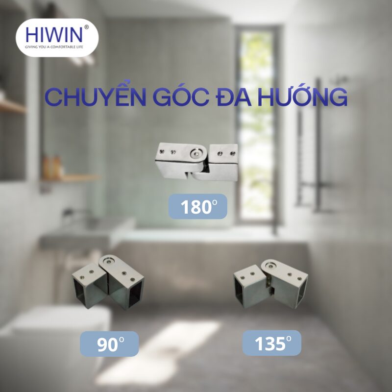 Chuyển góc cabin tắm SB-616D linh hoạt đa hướng cho phòng tắm hiện đại