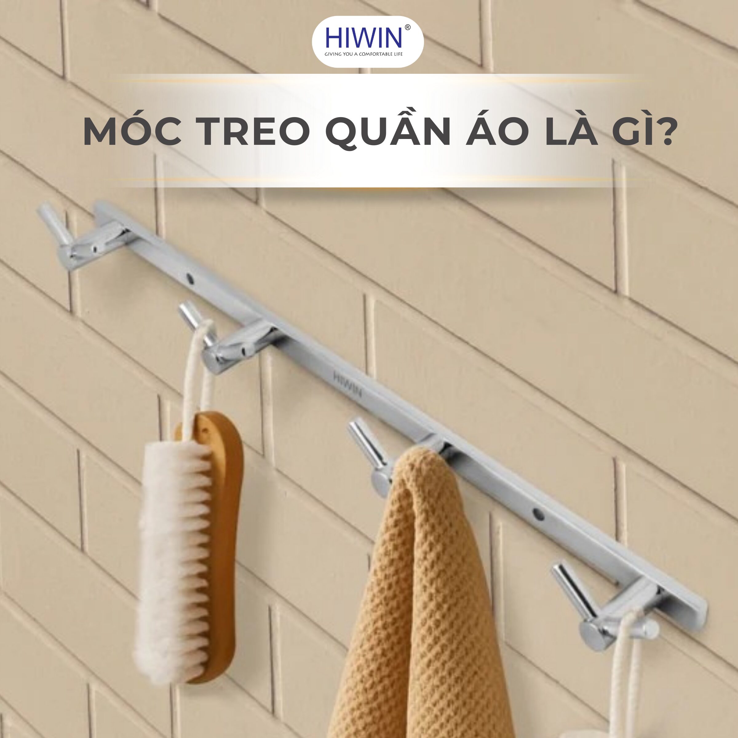 Móc treo quần áo gắn tường dùng để treo áo quần, khăn tắm, túi xách, phù hợp nhiều không gian